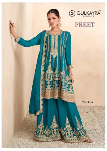PREET BY GULKAYRA HEAVY CHINON WITH SEQUENCE EMBROIDERY SALWAR KAMEEZ SUPPLIER IN INDIA